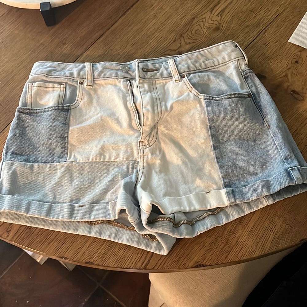 PacSun mom shorts patchwork denim